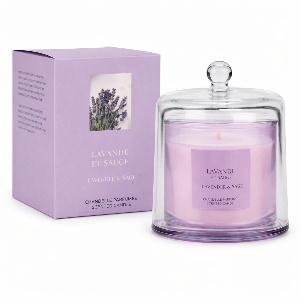 Bougie en cloche - Lavande et sauge