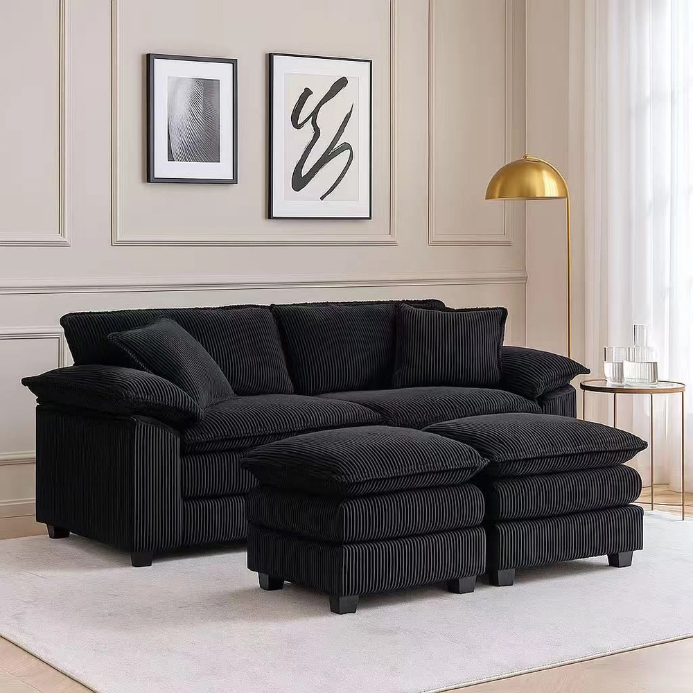 Large Modular Cloud Sofa with Ottoman