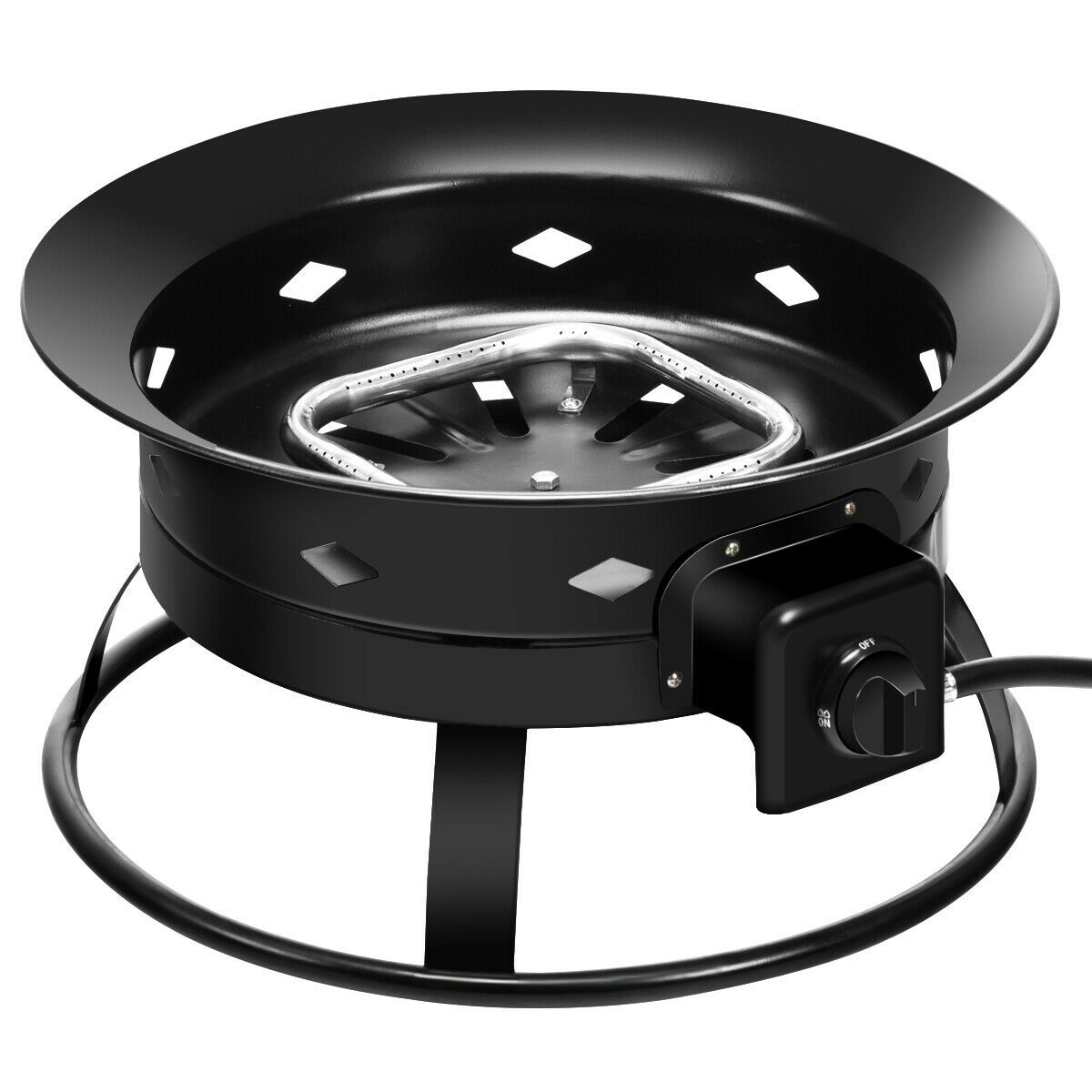 58 000BTU Firebowl Outdoor Portable Propane Gas Fire Pit, Cover and Carry Kit