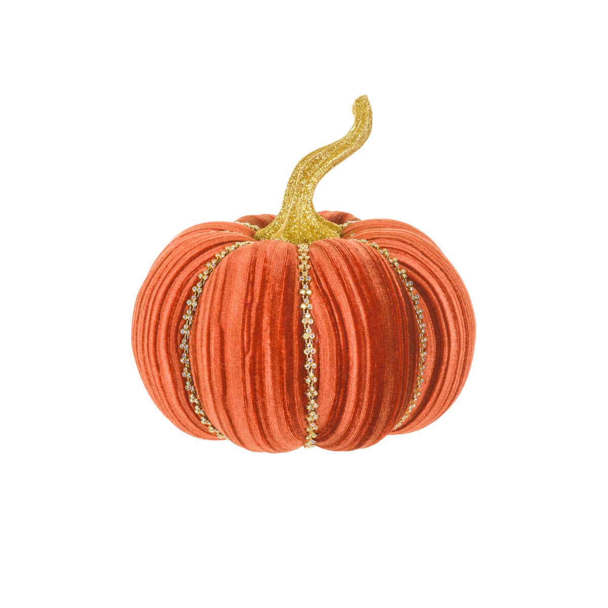 Glossy Velveteen Pumpkin Accent, Pack of 2