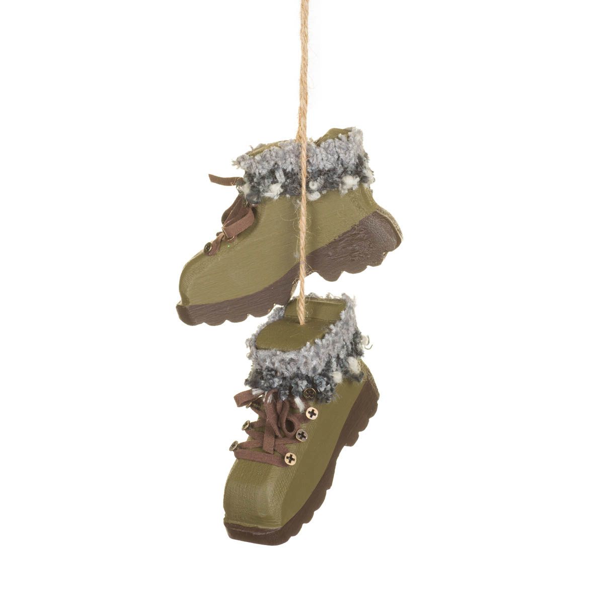 Wooden Winter Boots Ornament, Pack of 4