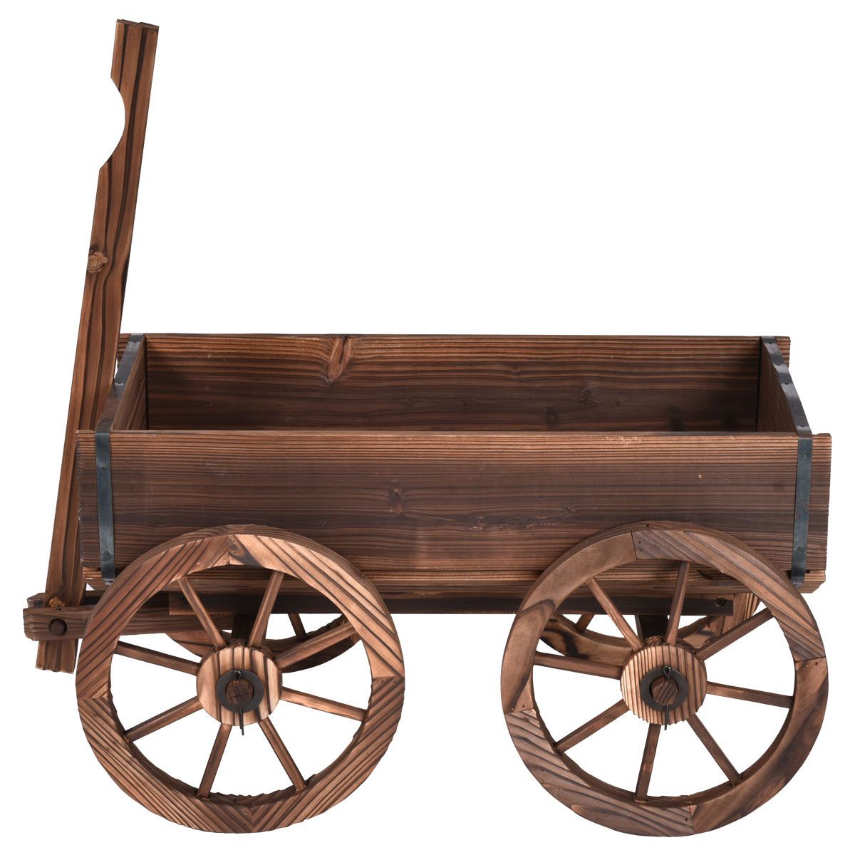 Chariot de jardin en bois, roues