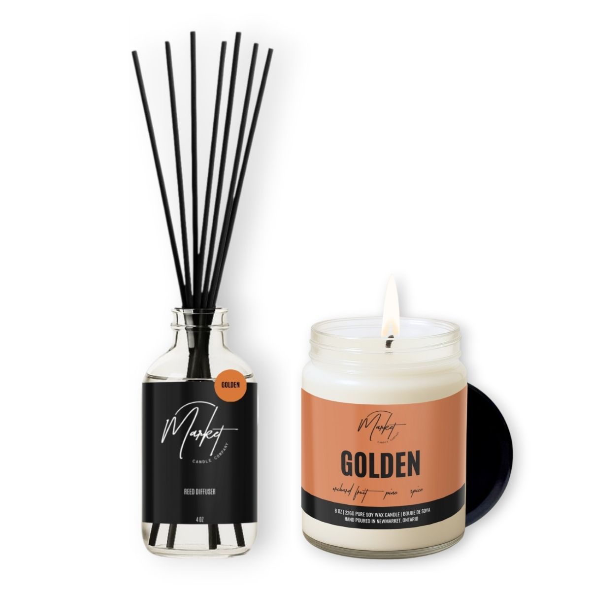 Golden candle and reed - Duo