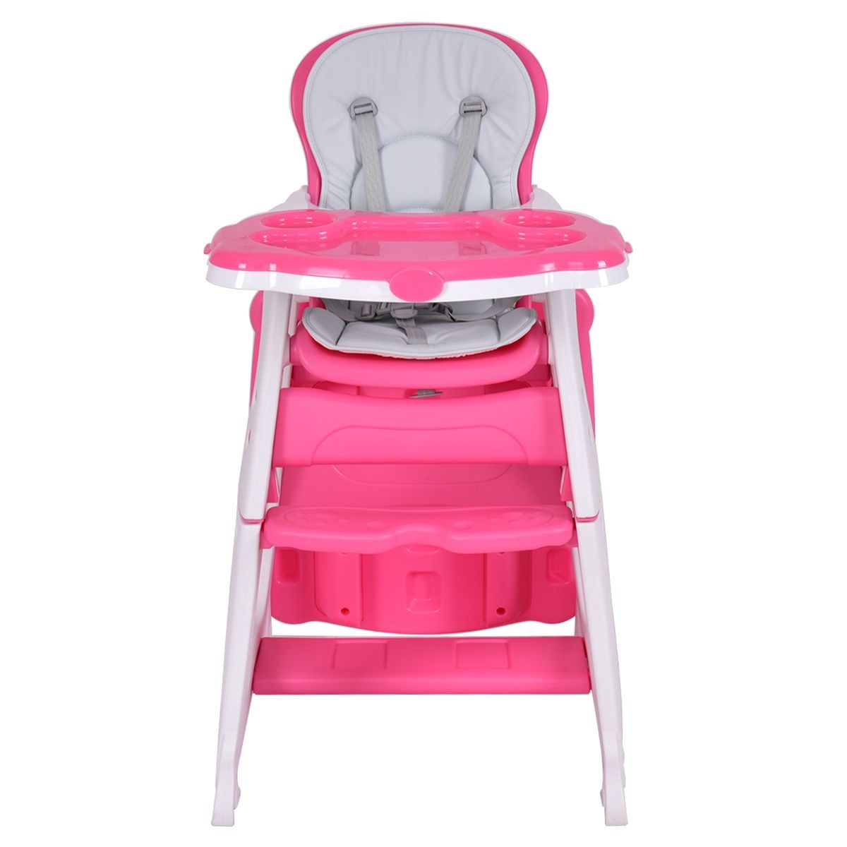 Chaise haute convertible 3 en 1, table de jeu