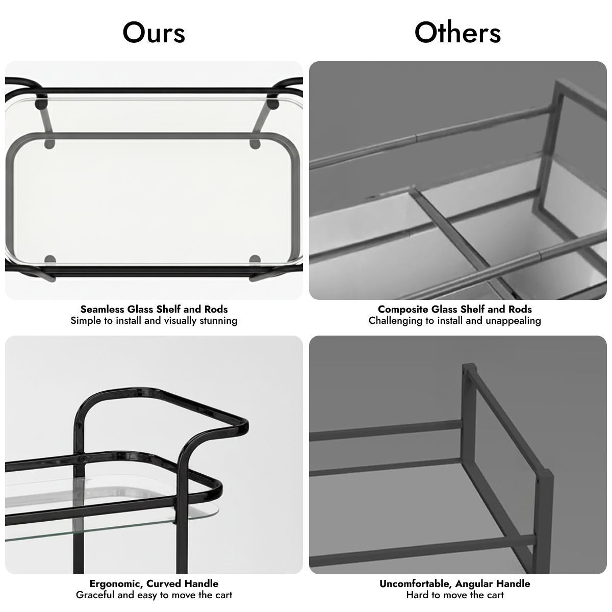 Serena Bar Cart - Black