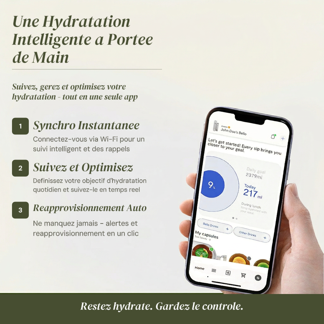 Bello Home Ensemble bien-être — Machine de comptoir de filtration et d'infusion de saveurs