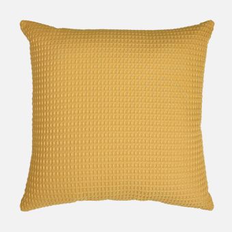 Coussin tissé main Marron Clair / en coton / 60 x 60 cm