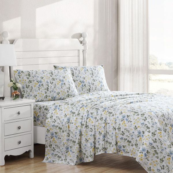 Laura Ashley Meadow Floral Ensemble de draps en coton