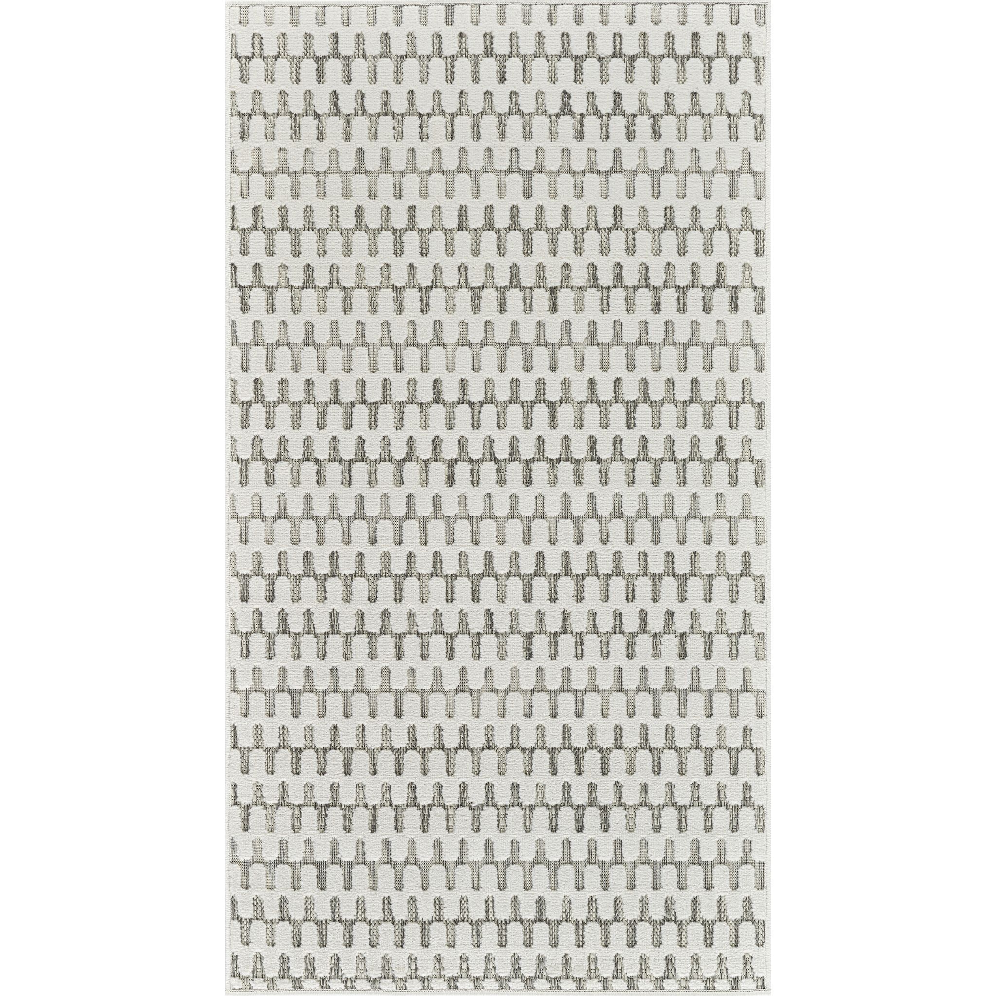 Lavinia Geometric Contemporary Indoor Doormat Rug, Cream