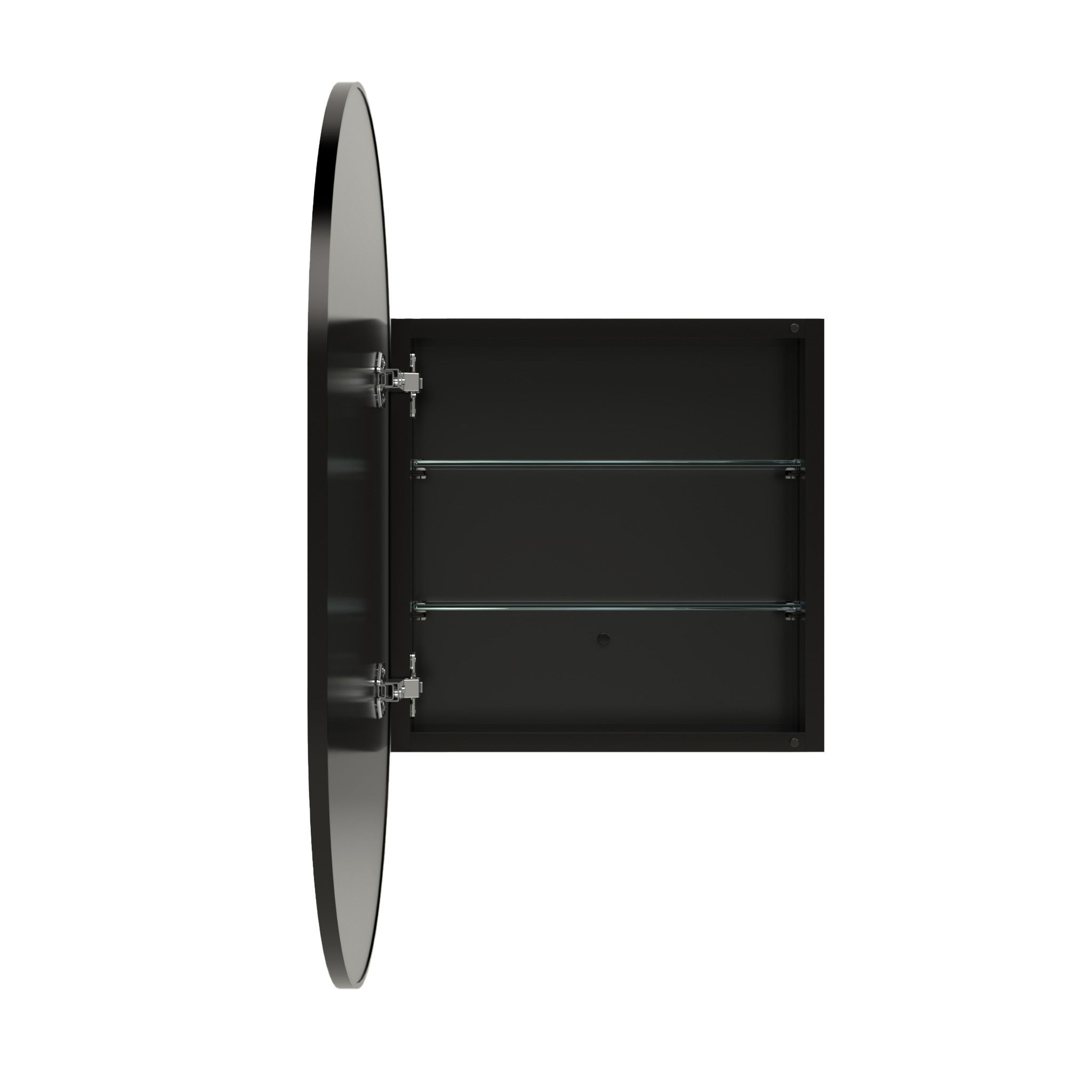 Capsule Black Medicine Cabinet by Haute Deco