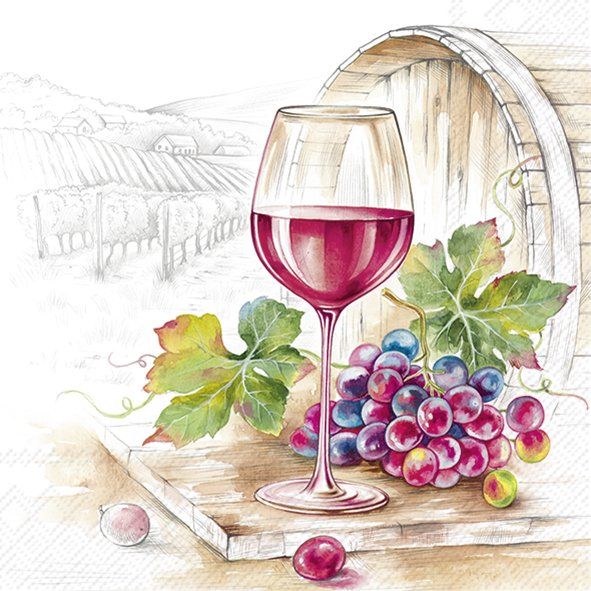 Pack of 20 Luncheon Napkins Vin Rouge