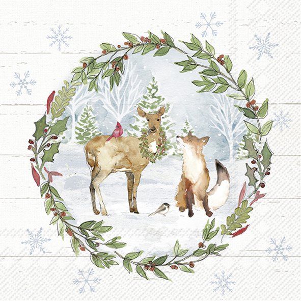 Luncheon Napkins, Pack of 20 - Country Christmas