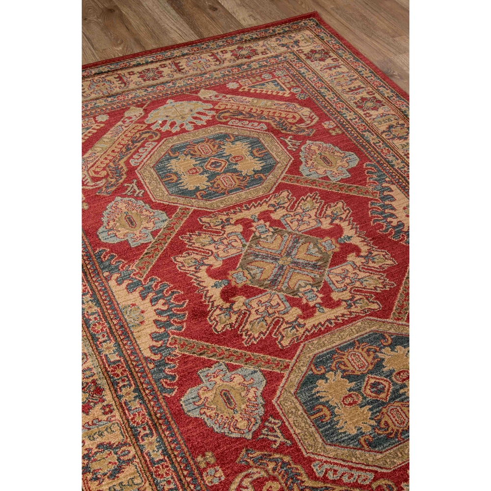 Aisha Traditional Area Rug - Red