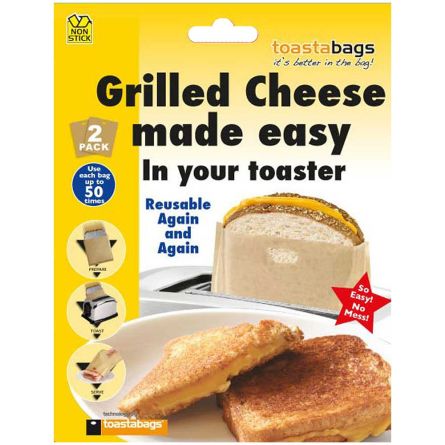 2 Réutilisable Qualité Grille-Pain Toast Sacs Poches Usage Chaque Sac À