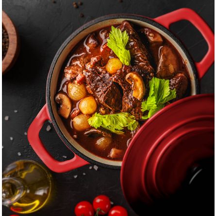 Luxshiny Cocotte Céramique pour Ragoût Plat à Ragoût Céramique avec Couvercle Ustensile de Cuisine pour Usage Domestique Couleur Aléatoire