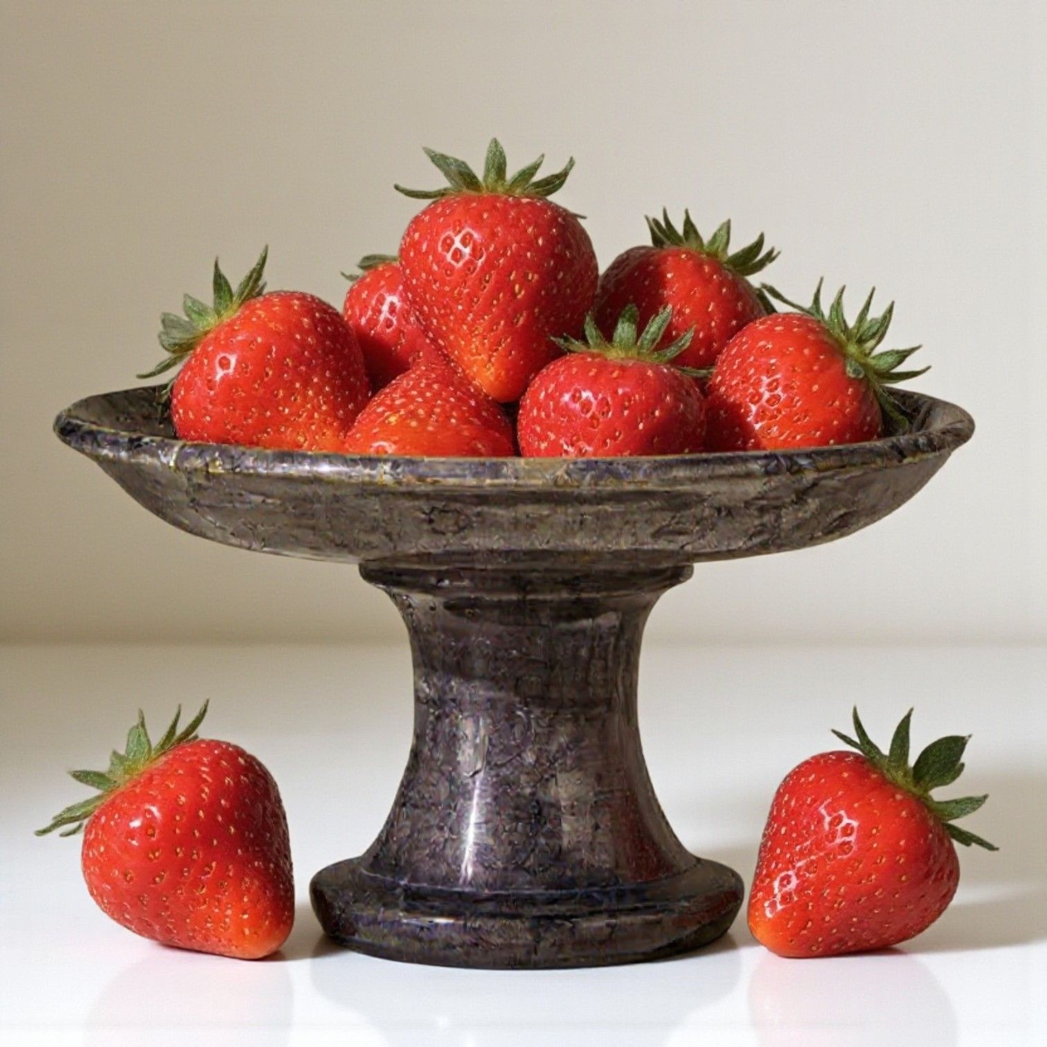 Plateau de service en marbre sur pied  