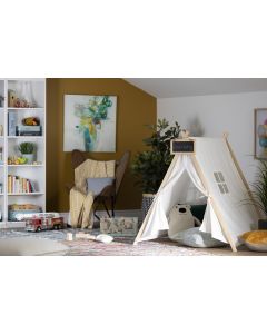 Sweedi Scandinavian Chalkboard Play Tent with White and Natural by South Shore Furniture