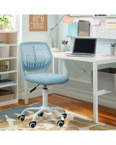 Chaise de bureau en tissu  - Bleu
