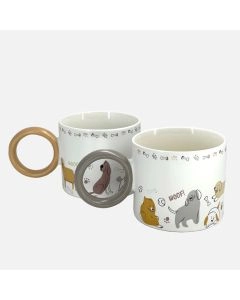 Paws Café Dog Mug, Assorted - 330 ml