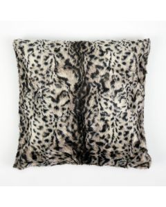 Bobcat Faux Fur Cushion - Natural (20" x 20")