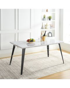 Table de salle à manger de 63 po  - Marbre blanc
