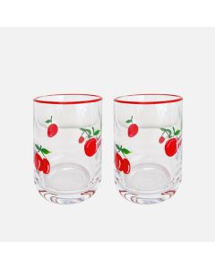JS Gourmet Icon Cherry Embedded DOF Glasses, Set of 2