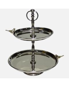 Elegance Love Birds 2-Tier Tray - Large
