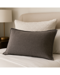 Linen Stone Wash  Pillow Sham - Charcoal