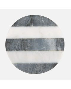 Maxwell & Williams Scallop Marble Coaster 11.5cm - Charcoal and White