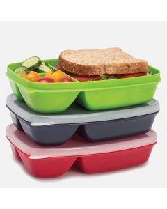 Meal Seal Containers 3 Section - Assorted Colors
