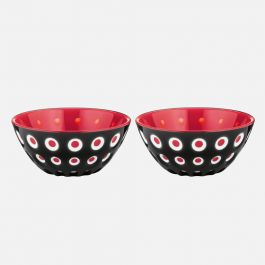 Ensemble de 2 bols « Le Murrine » noirs / rouges (12 cm)