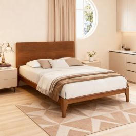 Mid-Century Modern Bamboo Platform Bed | Linen Chest