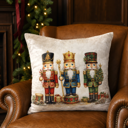 Nutcracker Holiday Cushion