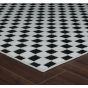 Rocky Paillasson d’intérieur contemporain à carreaux - Noir