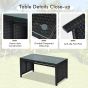 4-Piece Rattan Patio Furniture Set with Weather Resistant Cushions