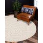 Tosca Contemporary Round Taupe Area Rug