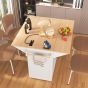 55.7" Drop-Leaf Kitchen Island with Power