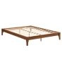 12" Queen Solid Bamboo Platform Bed Frame Brown