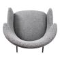 Set of 2 Modern Gray Upholstered Fabric Dining Chairs