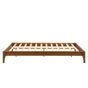 12" Queen Solid Bamboo Platform Bed Frame Brown