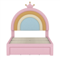 Velvet Rainbow Bed with Storage Drawer - Twin