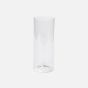 Vase cylindrique en verre transparent - 12 po