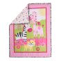 4-Piece Newborn Crib Bedding Set - Pink Giraffe