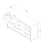 Tao 6-Drawer Double Dresser Grey Oak by South Shore Furniture