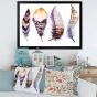 Toile « Purple Boho Feathers »