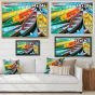 Rowing Boats on the Lake in Pokhara  Canvas Wall Art Print