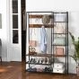 5-in-1 Entryway Hall Tree with Storage Bench