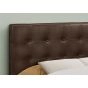 Upholstered Headboard with Leather-look Fabric - Double