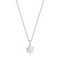 Reign Sterling Silver Created Opal Solitaire Necklace