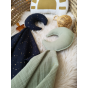 Doudou, lune, ensemble de 2 - Vert et Bleu Marine